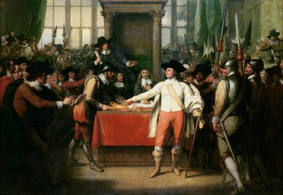 Cromwell löst das Lange Parlament auf von Benjamin West